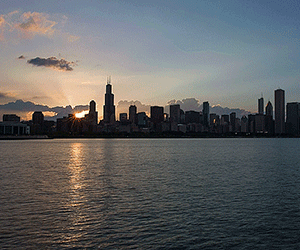 Chicago skyline lakefront